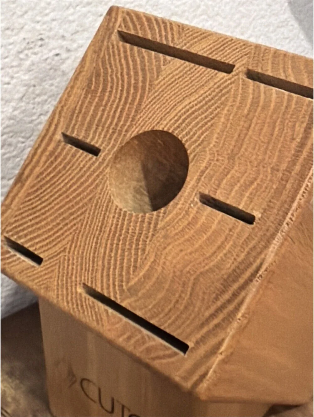 Cutco - 1743 Honey Oak - 7 Slot Wood KNIFE BLOCK ONLY for Galley Set